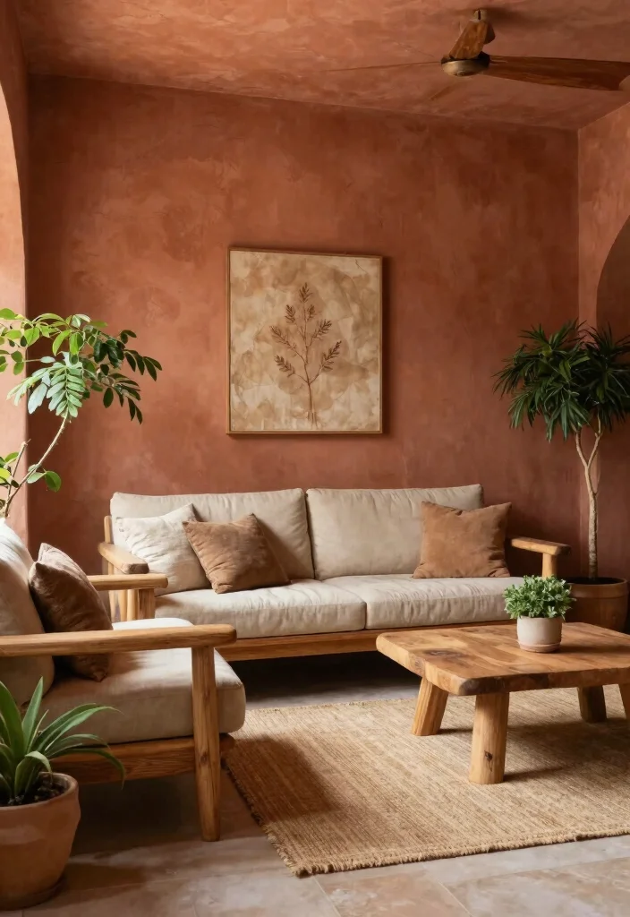 12 Rustic Living Room Ideas with Natural Texture 27 12 Rustic Living Room Ideas with Natural Texture 7. Earthy Color Palettes 0