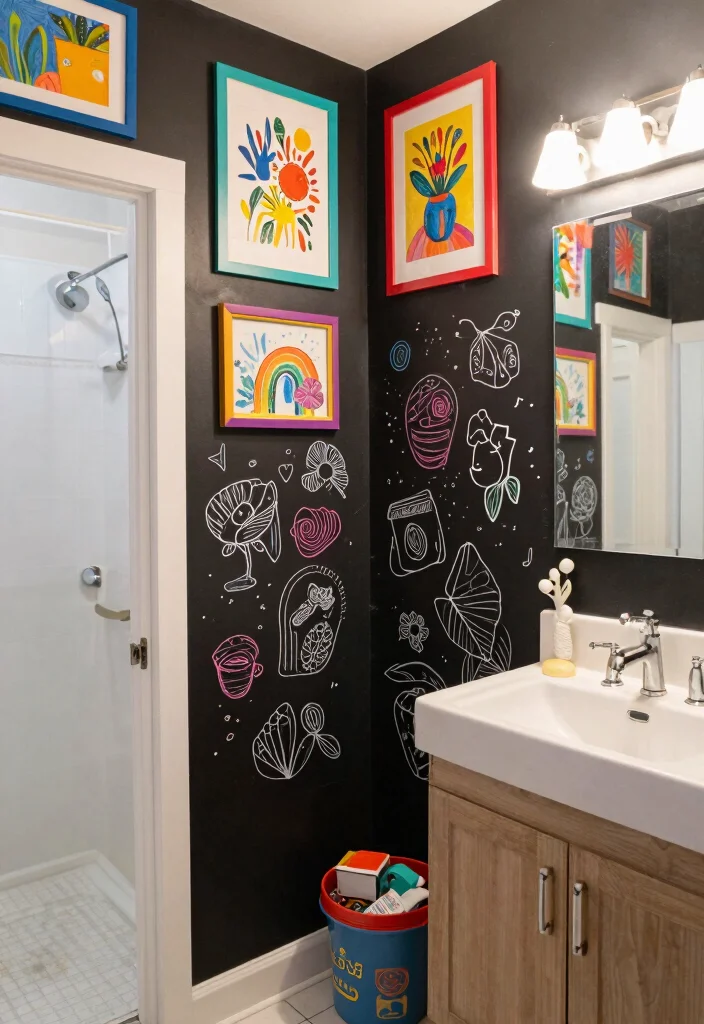 12 Teen Bathroom Ideas That Feel Cool Not Childish 9. Artistic Touches 0