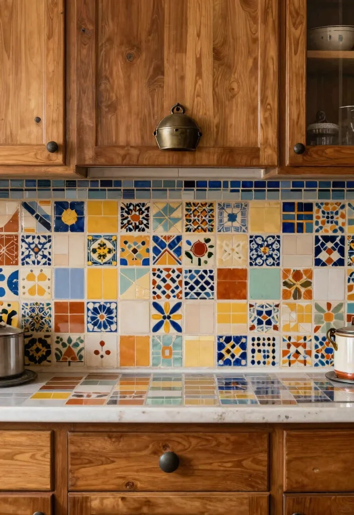 12 Vintage Kitchen Ideas with Old Soul Charm 7. Retro Backsplash Ideas 0