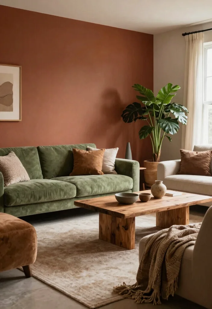 14 Aesthetic Living Room Ideas People Love Saving 2. Earthy Color Palettes 0