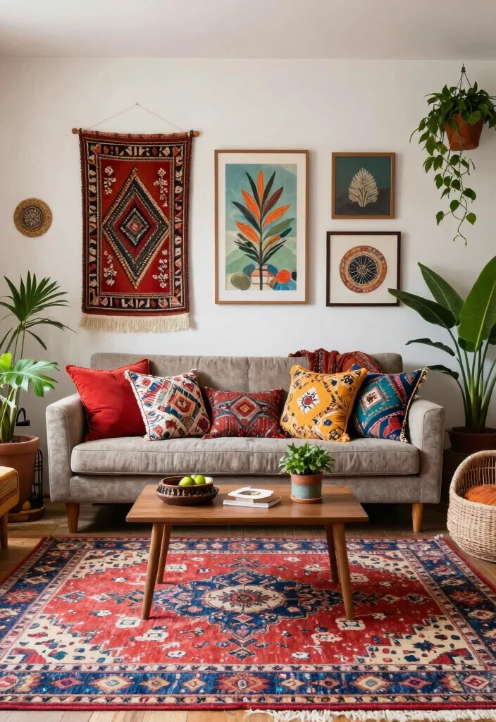 14 Aesthetic Living Room Ideas People Love Saving 6. Boho Chic Decor 0