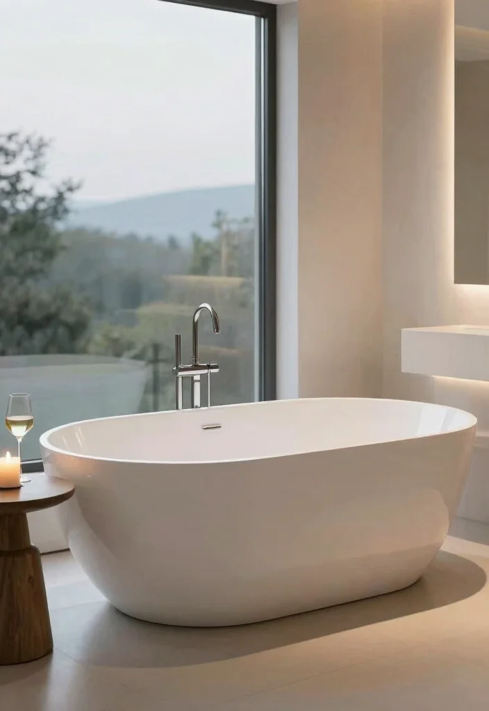 14 Bathroom Ideas with Bathtub for Ultimate Relaxing Vibes 1. Freestanding Elegance 0