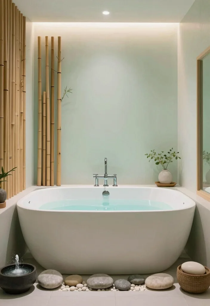 14 Bathroom Ideas with Bathtub for Ultimate Relaxing Vibes 11. Zen inspired Retreat 0