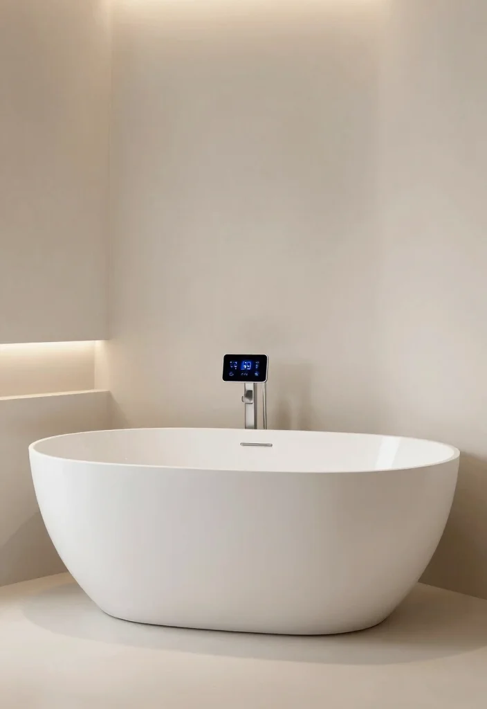 14 Bathroom Ideas with Bathtub for Ultimate Relaxing Vibes 12. Smart Technology 0