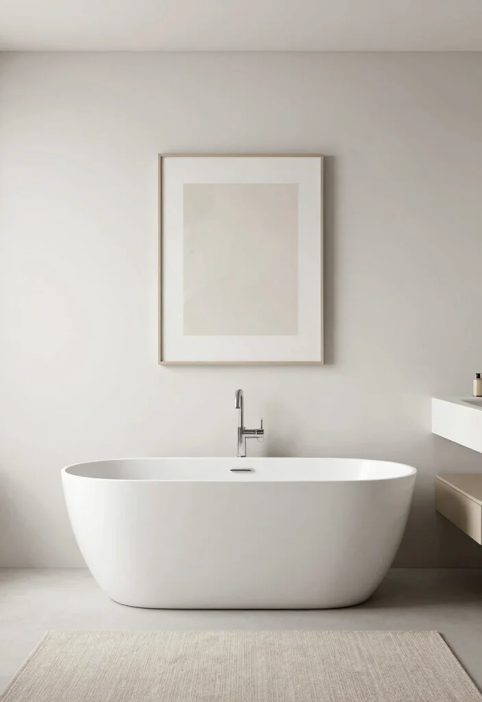 14 Bathroom Ideas with Bathtub for Ultimate Relaxing Vibes 4. Minimalist Sanctuary 0