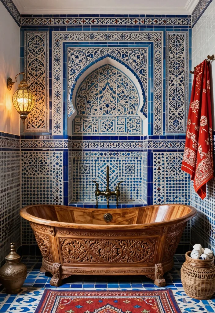 14 Bathroom Ideas with Bathtub for Ultimate Relaxing Vibes 9. Global Inspirations 0