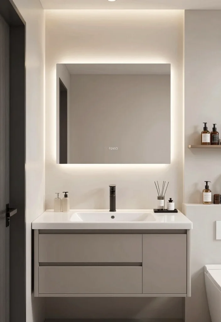 14 Bathroom Mirror and Lighting Ideas Designers Swear By 8. Backlit Mirrors 0