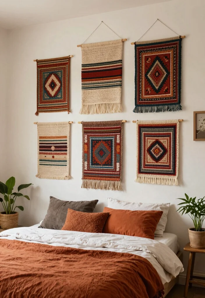 14 Bedroom Accent Wall Ideas That Steal All Attention 12. Layered Textiles 0