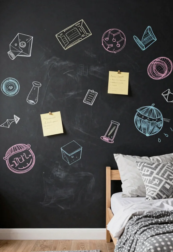 14 Bedroom Wall Ideas That Transform the Entire Room 53 14 Bedroom Wall Ideas That Transform the Entire Room 13. Chalkboard Wall 0