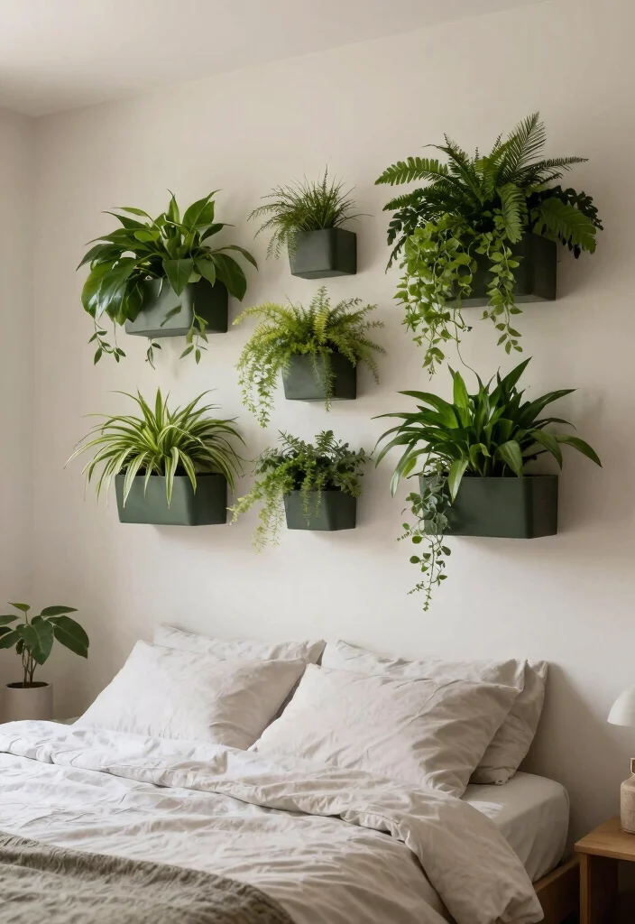 14 Bedroom Wall Ideas That Transform the Entire Room 37 14 Bedroom Wall Ideas That Transform the Entire Room 7. Wall mounted Plants 0