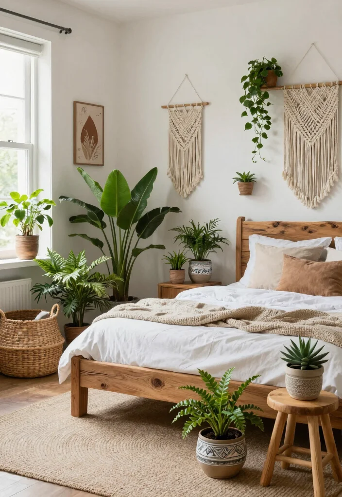14 Boho Bedroom Ideas with Texture Warmth and Personality 2 14 Boho Bedroom Ideas with Texture Warmth and Personality 2. Natural Elements for Earthy Vibes 0