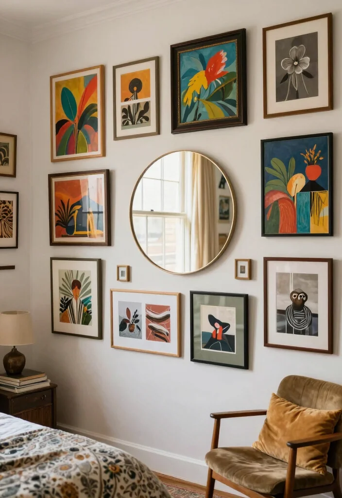 14 Boho Bedroom Ideas with Texture Warmth and Personality 3 14 Boho Bedroom Ideas with Texture Warmth and Personality 3. Eclectic Artwork Gallery 0