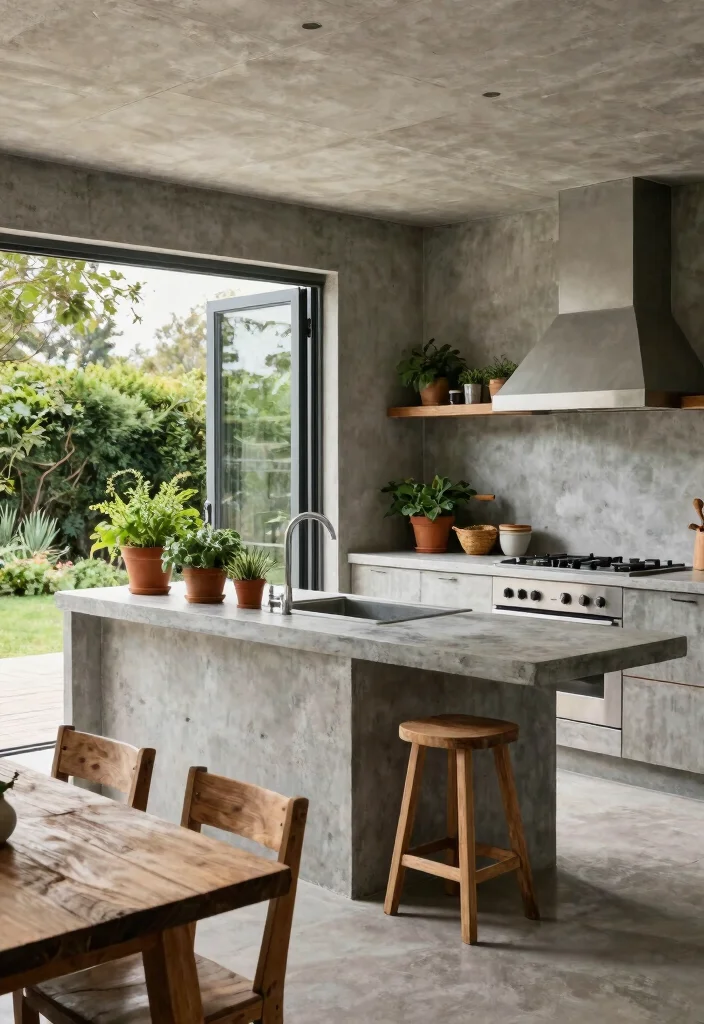 14 Concrete Kitchen Ideas for a Sleek Modern Look 64 14 Concrete Kitchen Ideas for a Sleek Modern Look 14. Outdoor Style Concrete Kitchens 0