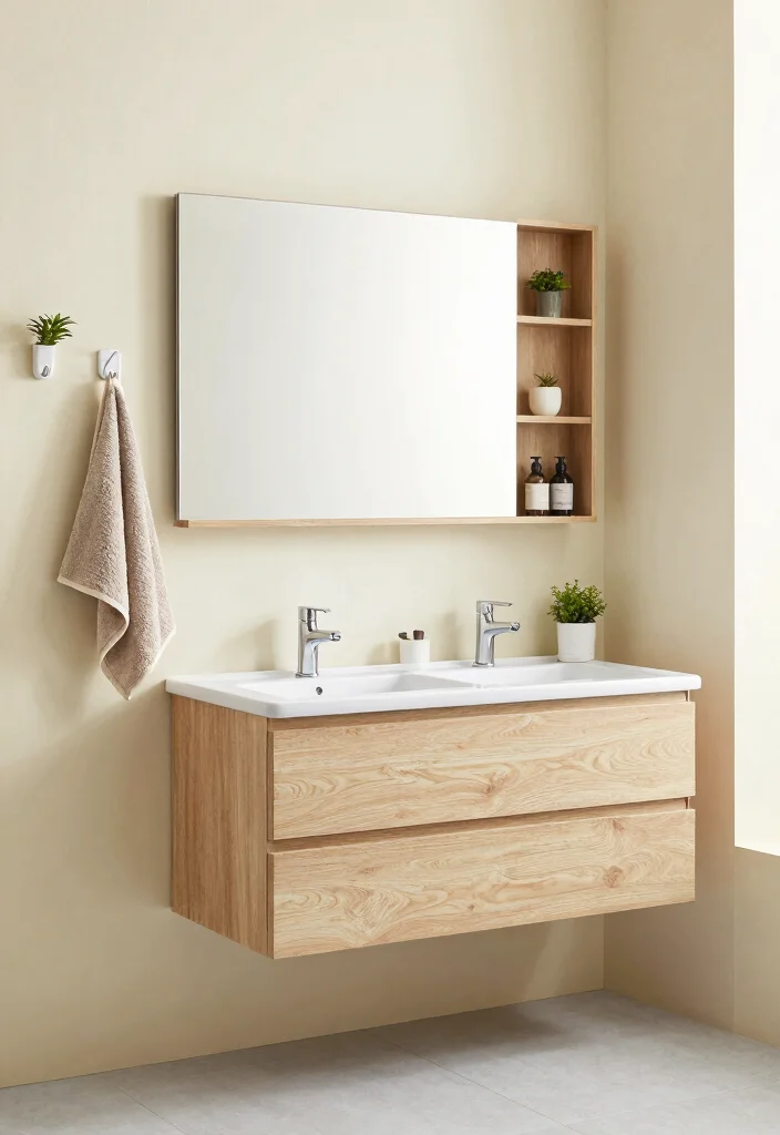 14 Double Vanity Bathroom Ideas Couples Are Saving Right Now 23 14 Double Vanity Bathroom Ideas Couples Are Saving Right Now 3. Space Saving Wonders 0