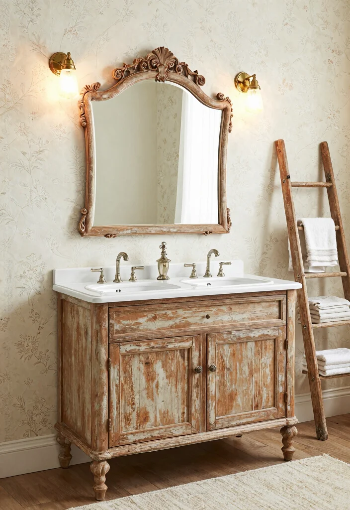 14 Double Vanity Bathroom Ideas Couples Are Saving Right Now 34 14 Double Vanity Bathroom Ideas Couples Are Saving Right Now 4. Vintage Charm 0
