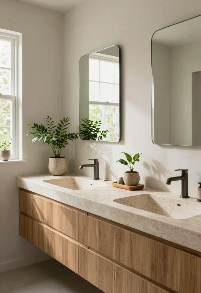 14 Double Vanity Bathroom Ideas Couples Are Saving Right Now 36 14 Double Vanity Bathroom Ideas Couples Are Saving Right Now 6. Organic Elements 0