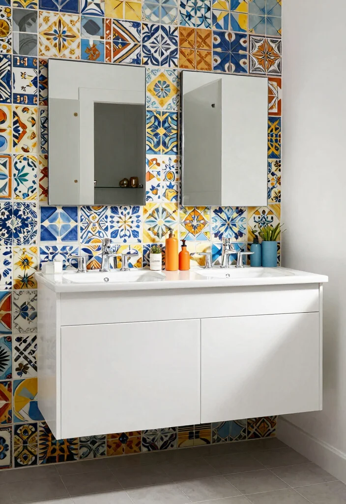 14 Double Vanity Bathroom Ideas Couples Are Saving Right Now 37 14 Double Vanity Bathroom Ideas Couples Are Saving Right Now 7. Bold Patterns 0
