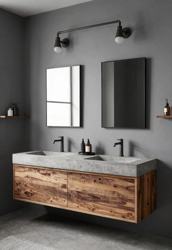 14 Double Vanity Bathroom Ideas Couples Are Saving Right Now 49 14 Double Vanity Bathroom Ideas Couples Are Saving Right Now 9. Industrial Touch 0