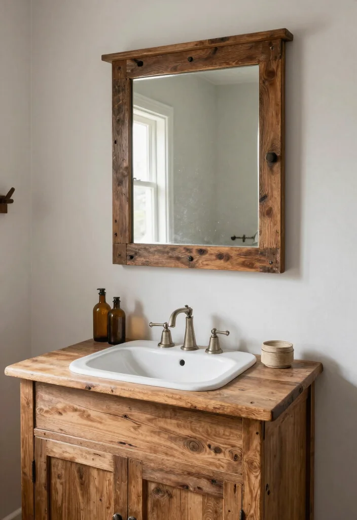 14 Earthy Bathroom Ideas with Natural Textures and Calm Tones 49 14 Earthy Bathroom Ideas with Natural Textures and Calm Tones 9. Rustic Decor Details 0