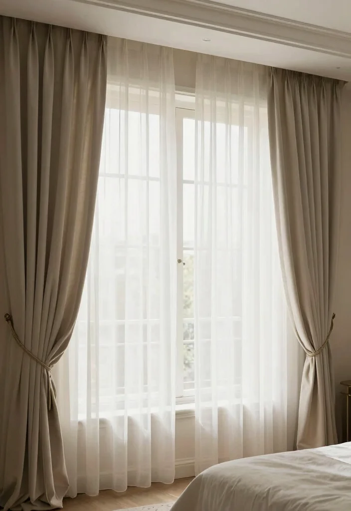 14 Elegant Bedroom Ideas with a Soft Luxury Feel 11. Thoughtful Window Treatments 0