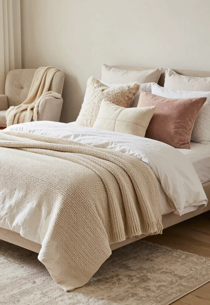 14 Elegant Bedroom Ideas with a Soft Luxury Feel 4. Cozy Bedroom Accessories 0