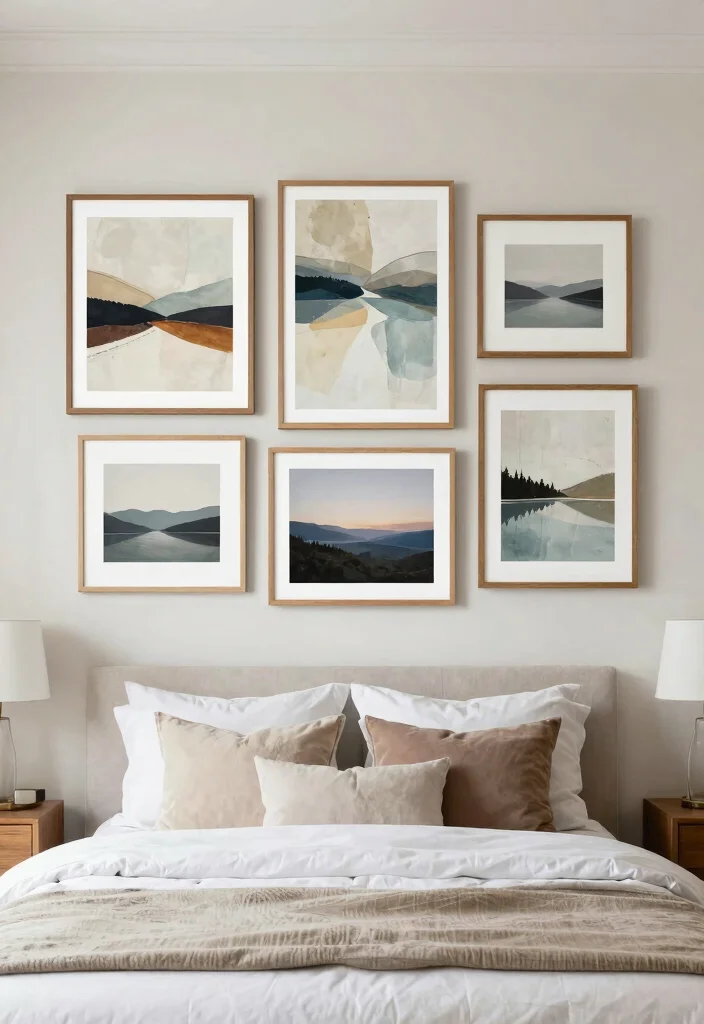 14 Elegant Bedroom Ideas with a Soft Luxury Feel 7. Artful Touches with Personal Style 0