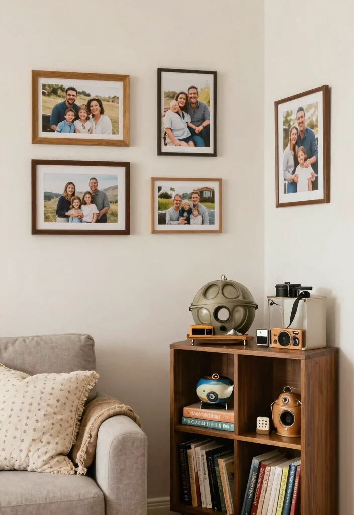 14 Farmhouse Living Room Ideas with Cozy Details 11. Personal Touches 0