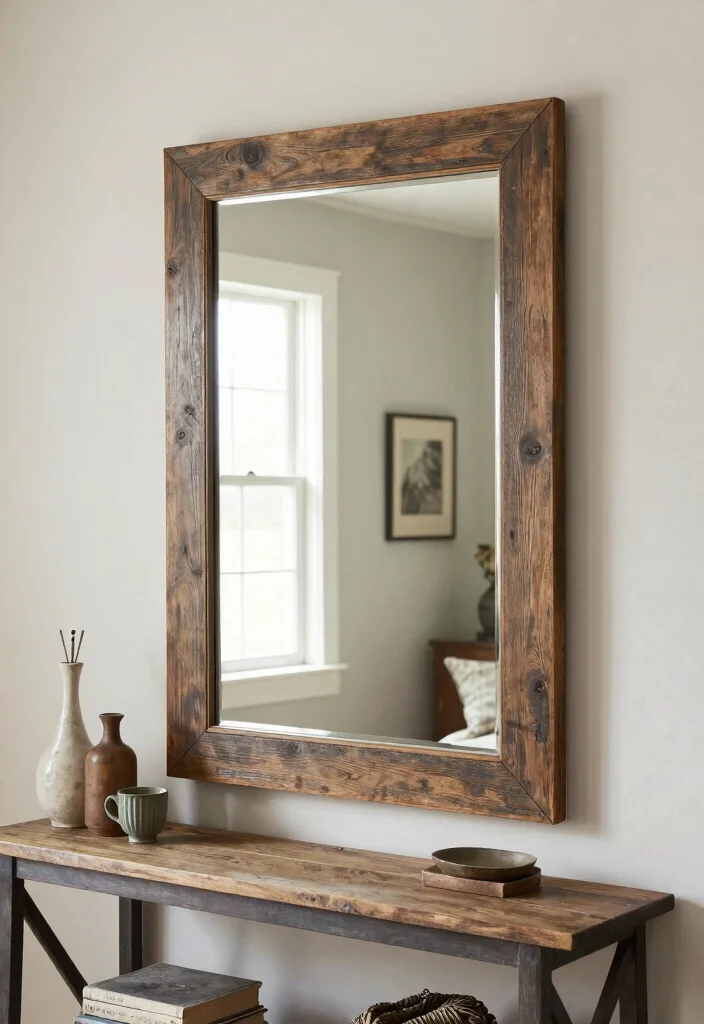 14 Farmhouse Living Room Ideas with Cozy Details 12. Use of Mirrors 0