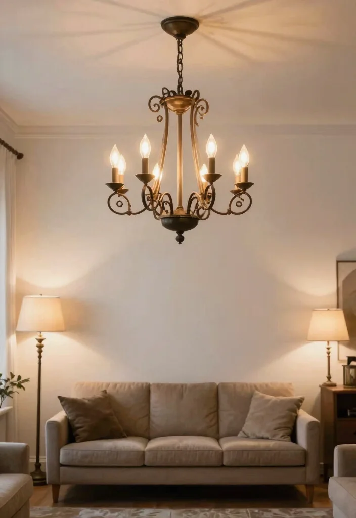 14 Farmhouse Living Room Ideas with Cozy Details 3. Farmhouse Style Lighting 0