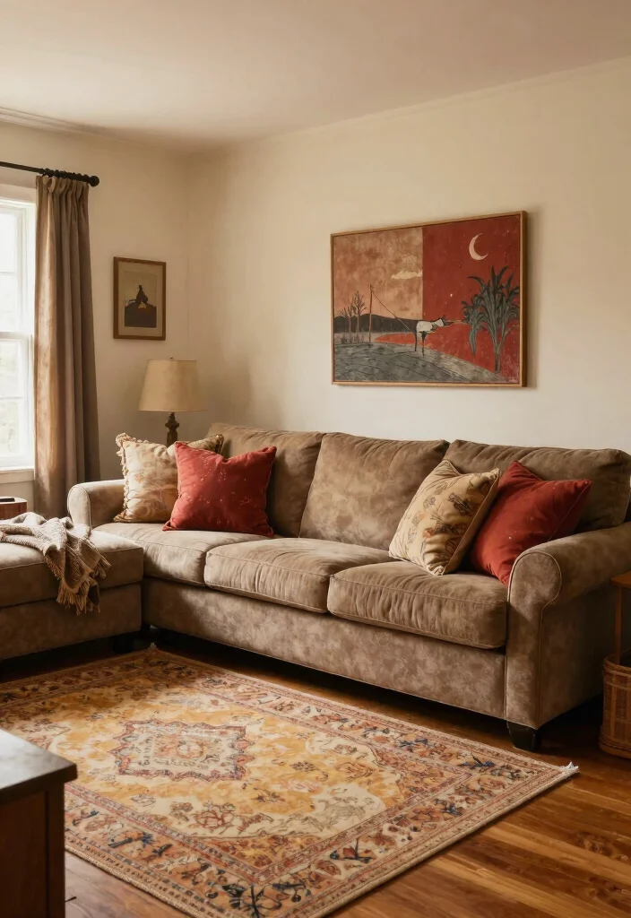 14 Farmhouse Living Room Ideas with Cozy Details 7. Warm Color Palettes 0