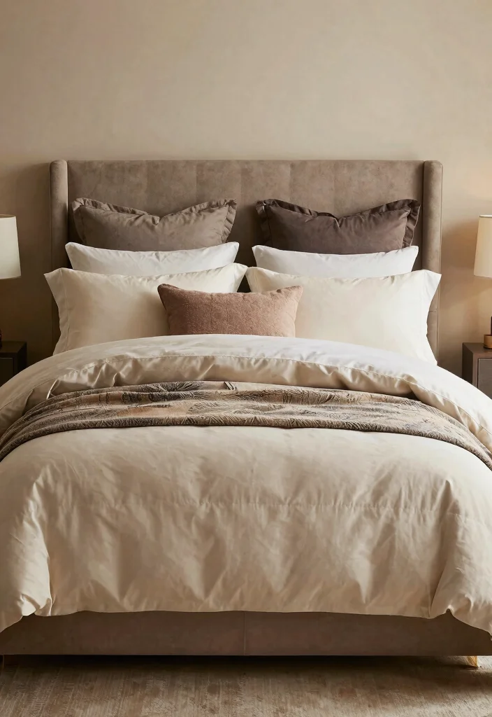 14 King Bedroom Ideas That Feel Spacious and Luxurious 51 14 King Bedroom Ideas That Feel Spacious and Luxurious 11. Elegant Bed Styling 0