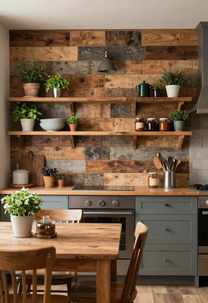 14 Kitchen Wall Ideas That Instantly Add Character 1. Rustic Wood Plank Walls 0