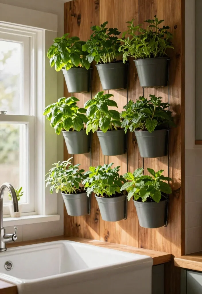 14 Kitchen Wall Ideas That Instantly Add Character 10. Herb Garden Wall 0