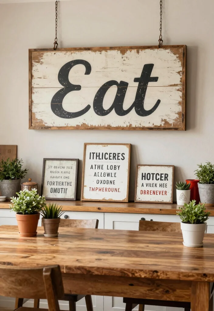 14 Kitchen Wall Ideas That Instantly Add Character 5. Farmhouse Signage 0