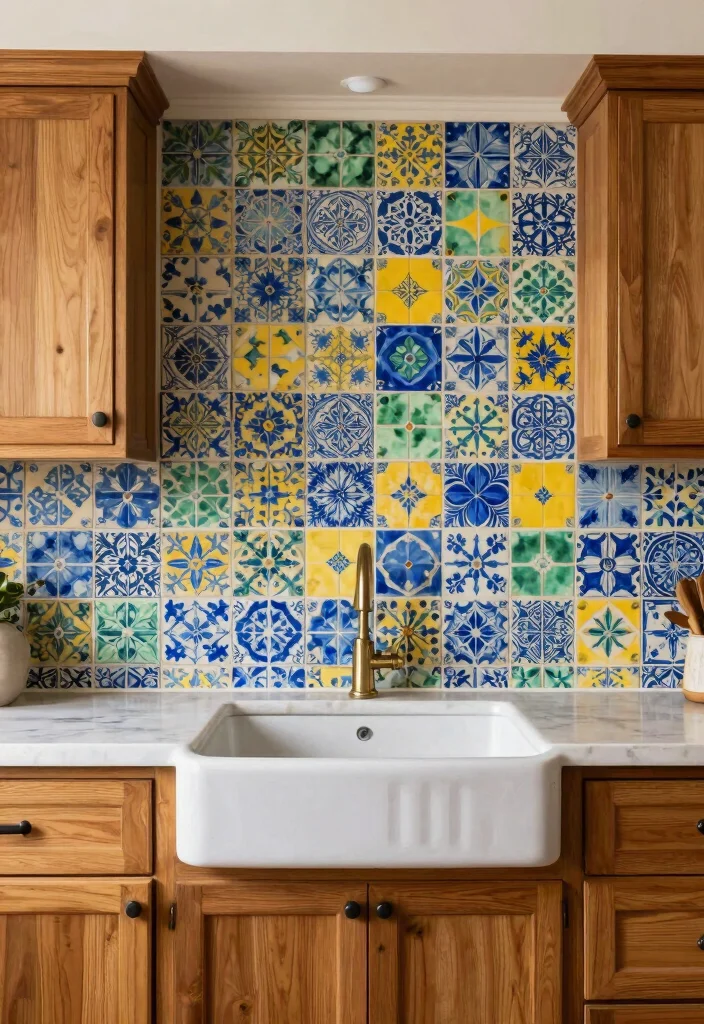 14 Kitchen Wall Ideas That Instantly Add Character 9. Colorful Backsplash Tiles 0