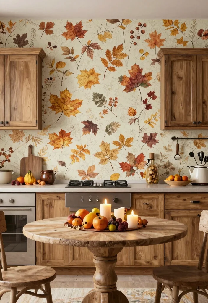 14 Kitchen Wallpaper Ideas That Make a Big Statement 11. Seasonal Themes 0