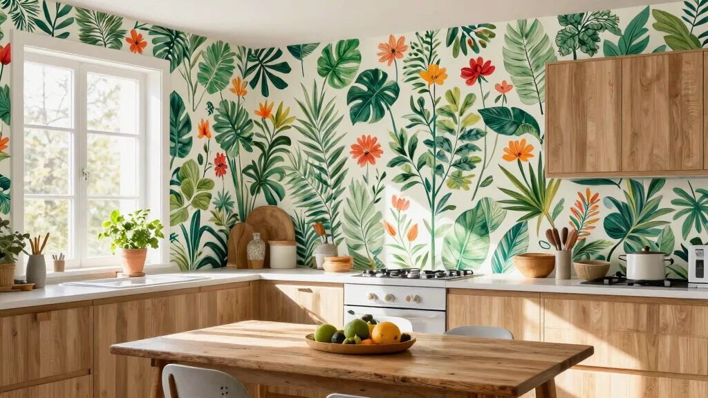 14 Kitchen Wallpaper Ideas That Make a Big Statement