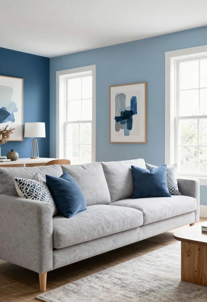 14 Living Room Paint Ideas That Refresh Everything 3. Cool Blues for a Refreshing Aura 0