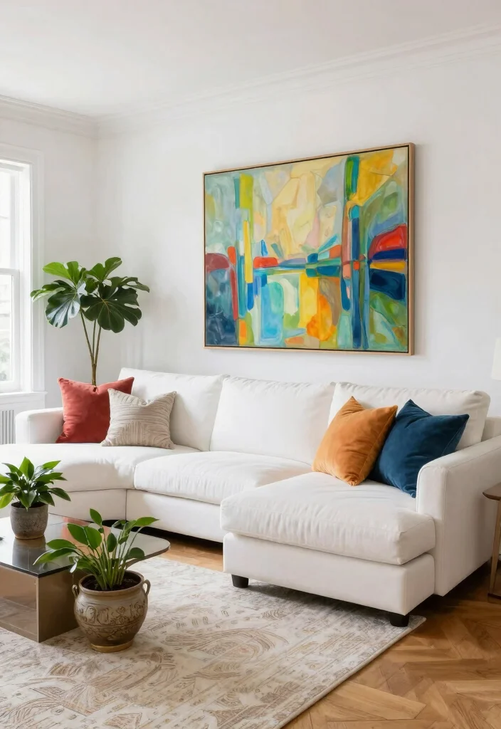14 Living Room Paint Ideas That Refresh Everything 8. Bright White for Timeless Elegance 0