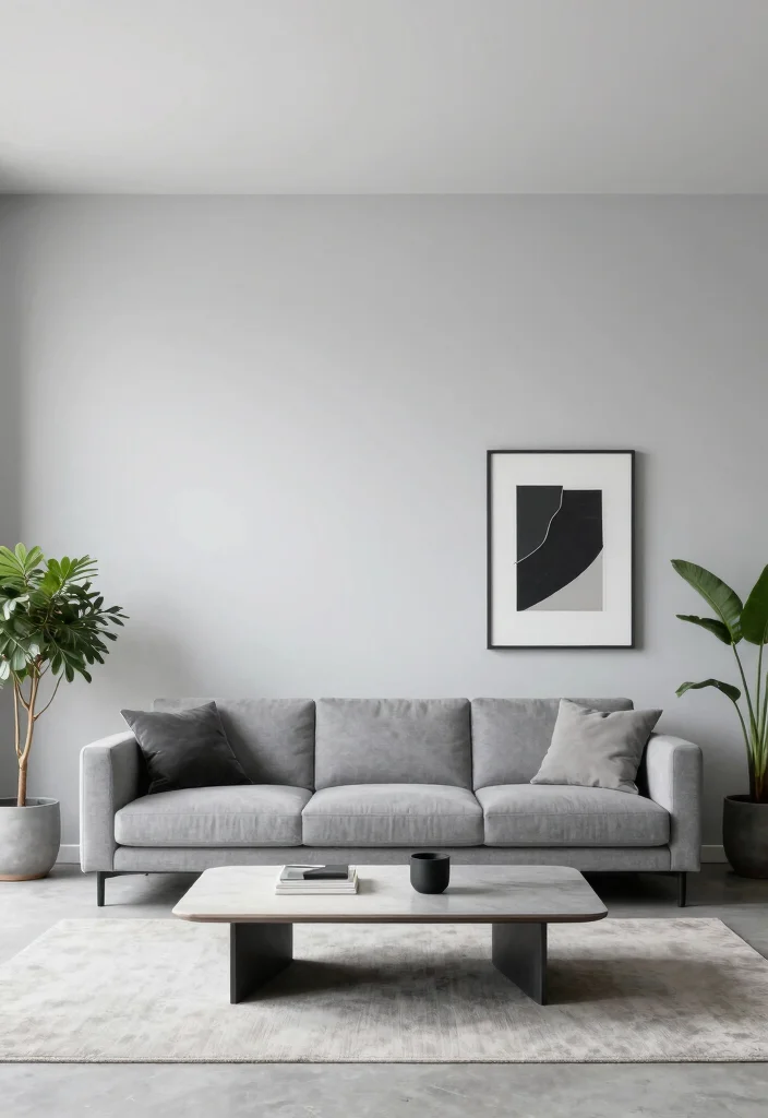 14 Living Room Paint Ideas That Refresh Everything 9. Light Gray for Modern Minimalism 0