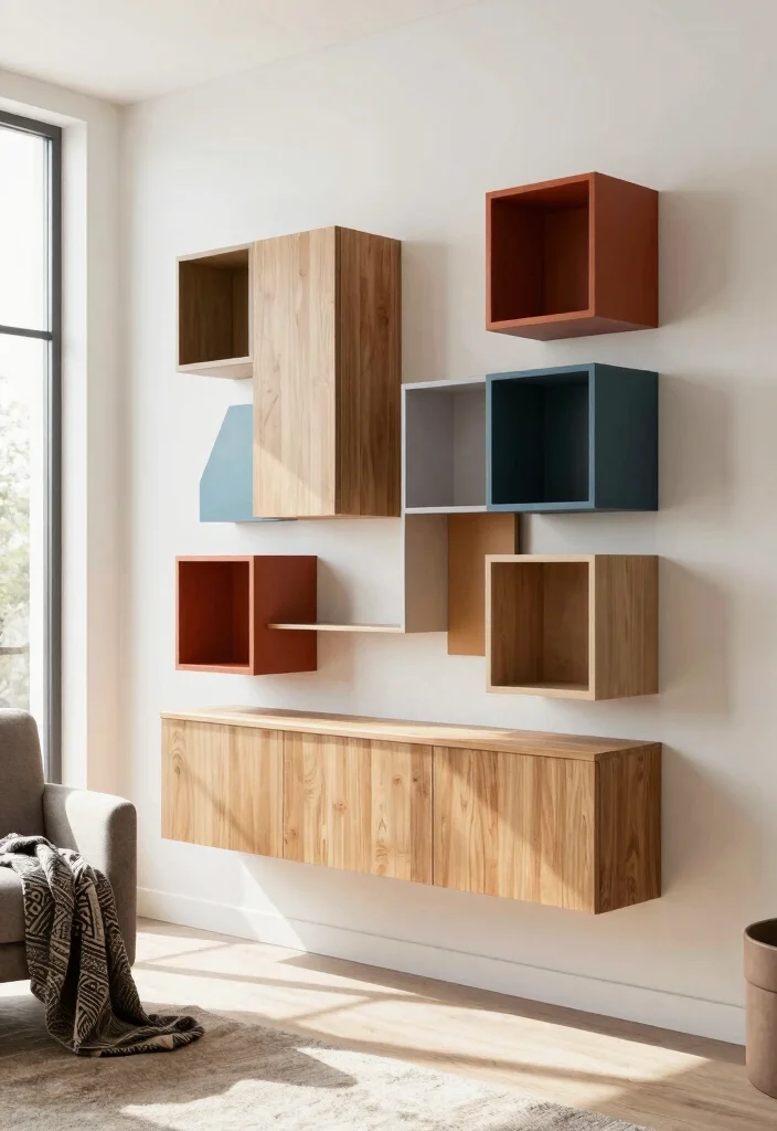 14 Living Room Wall Unit Ideas That Hide Clutter 1. Modular Wall Units for Versatility 0