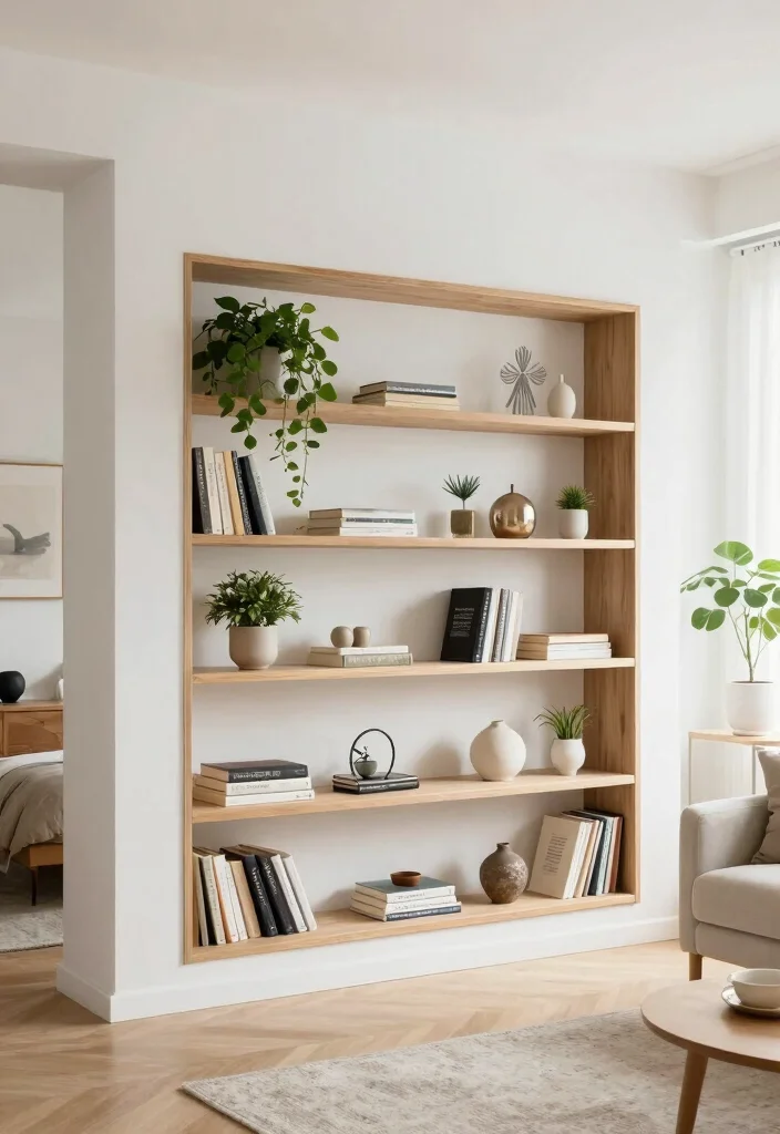 14 Living Room Wall Unit Ideas That Hide Clutter 11. Open Frame Wall Units for an Airy Feel 0