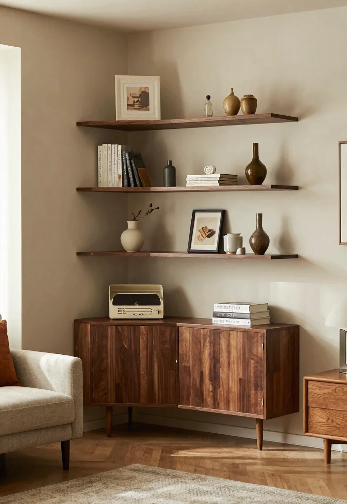 14 Living Room Wall Unit Ideas That Hide Clutter 12. Corner Units for Maximizing Space 0