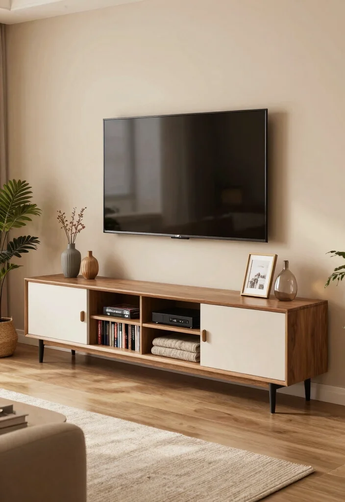 14 Living Room Wall Unit Ideas That Hide Clutter 4. Multi Functional Entertainment Centers 0
