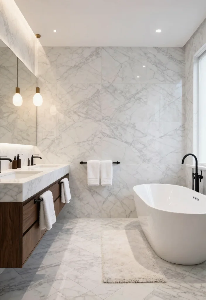 14 Marble Bathroom Ideas That Always Look Expensive 1 14 Marble Bathroom Ideas That Always Look Expensive 1. White Marble Elegance 0