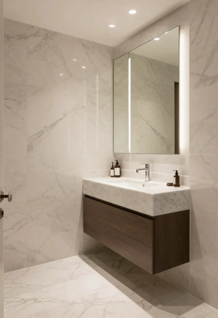 14 Marble Bathroom Ideas That Always Look Expensive 42 14 Marble Bathroom Ideas That Always Look Expensive 12. Marble in Small Spaces 0