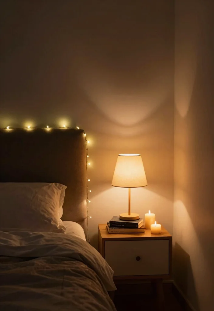 14 Moody Bedroom Ideas with Dark Cozy Atmosphere 3. Intimate Lighting Ideas 0