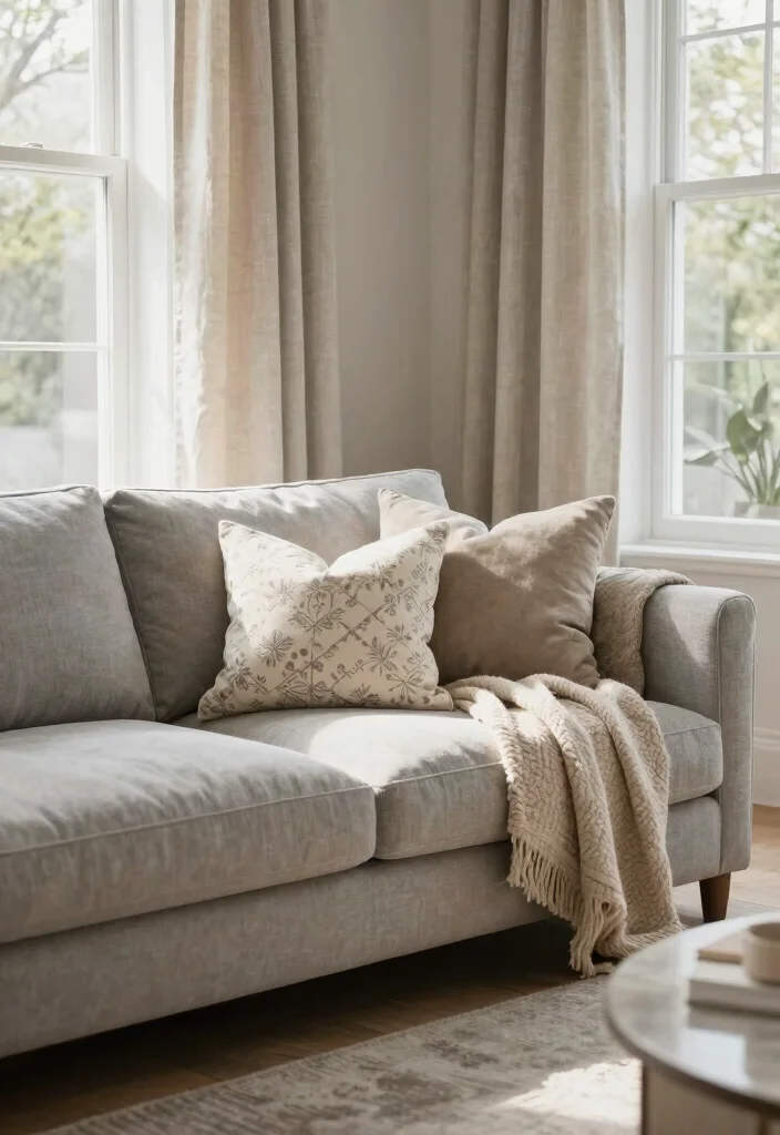 14 Neutral Living Room Ideas That Feel Calm and Elevated 9. Soft Furnishings 0