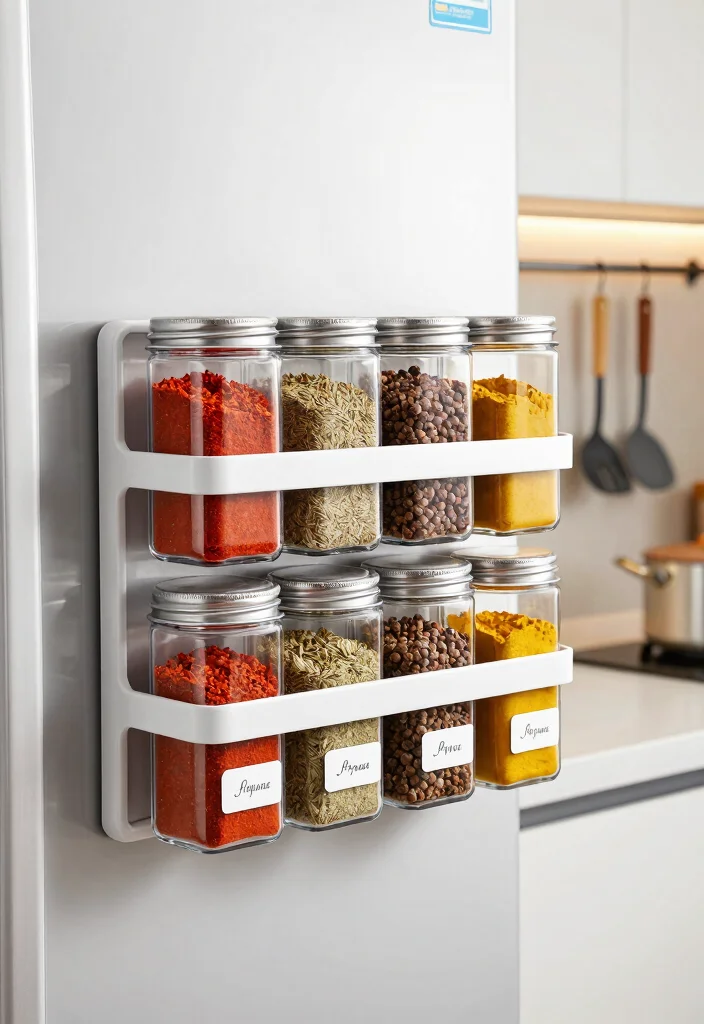 14 Smart Kitchen Ideas That Make Life Easier 1. Magnetic Spice Racks 0