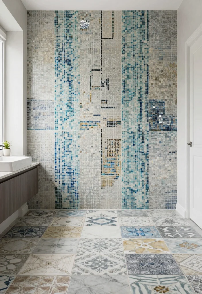 15 Large Bathroom Ideas That Feel Like a Private Spa 14. Unique Tile Designs 0